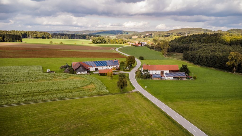Luftbild vom Ortsteil Klenkerhof